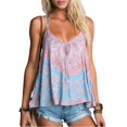 thumbnail image 7 of BODOAO Women's Spaghetti Strap Tank Top Paisley Print V Neck Flowy Camisole Loose Fit Boho Sleeveless Casual Summer Cami Top for Beach Vacation Festival Wear Pink 2XL, 7 of 7
