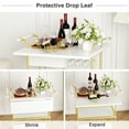 thumbnail image 5 of Veanerwood 3 Tier Home Bar Serving Cart on Wheels with Storage and Extendable Countertop, White, 5 of 9