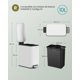 thumbnail image 5 of SONGMICS Bote de Basura, Cubo de Baño Pequeño de 10 L con Tapa, Cubo de Inodoro con Pedal, para Espacios Pequeños, Marco de Acero, Blanco LTB561W10V1, 5 of 5