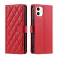 thumbnail image 2 of Mantto for iPhone 11 Wallet Case with Detachable Wrist Strap & Shoulder Strap,Shockproof Luxury PU Leather Purse Credit Card Slots Magnetic Flip Kickstand Crossbody Phone Case, Red, 2 of 8