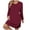 Wine, variant on Gspmoly Casual Dresses for Women, Women'S Fall and Winter Oversized Loose Round Neck Short Sleeved Tie Printed Dress Wedding Dresses for Women Weekly Deals