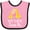 Pink and Black, variant on Inktastic Gigi Loves Me Girls Giraffe Granddaughter Girls Baby Bib