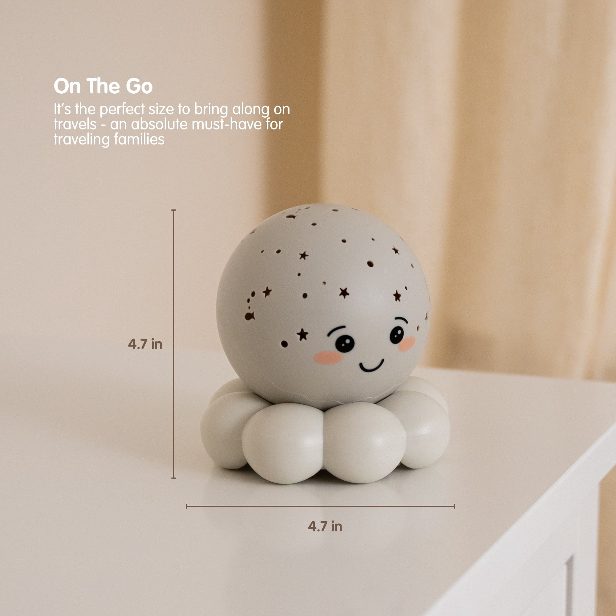 Cloud B Twinkles To Go Octo Projector Nightlight Toy - Grey