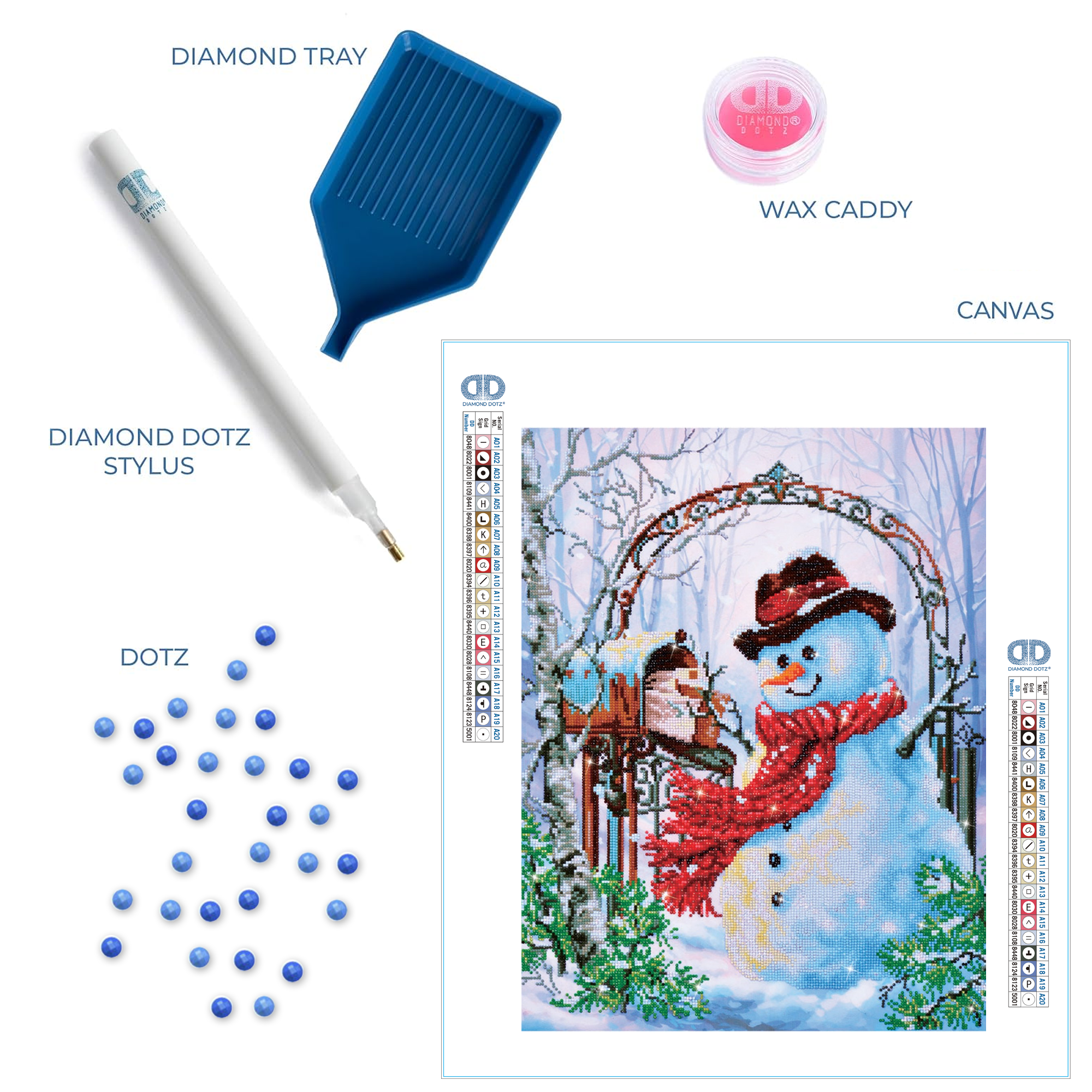 Diamond Dotz Father Snow Snowman Diamond Painting Kits for Adults - Diamond Art Kits a Relaxing Creative Craft Kit with Dotz Gems 24"x20"