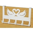 thumbnail image 5 of Mango Steam Metal over the Door Hanger Hooks for Towels, Hats, & More (Swan, Glossy White), 5 of 6