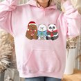 thumbnail image 4 of Sudadera con capucha clásica con estampado navideño de We Bare Bears para mujer, suéter informal holgado de felpa para otoño e invierno, 4 of 4