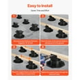 thumbnail image 6 of KFFKFF Adjustable Deck Blocks 12 PCS, 2000 lbs / 907.18 kg Load Capacity, Plastic Pedestal Paver for Deck Support, Height Range 2.36 - 5.31 inch / 60 - 135 mm, Suitable for Wood, Concrete, 6 of 8