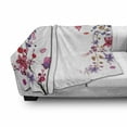 thumbnail image 3 of Butterfly Soft Flannel Fleece Throw Blanket, Floral Art with Butterfly Magic of Believing Hope Exotic Healing Power, Cozy Plush for Indoor and Outdoor Use, 50" x 60", Pink Purple White, by Ambesonne, 3 of 6