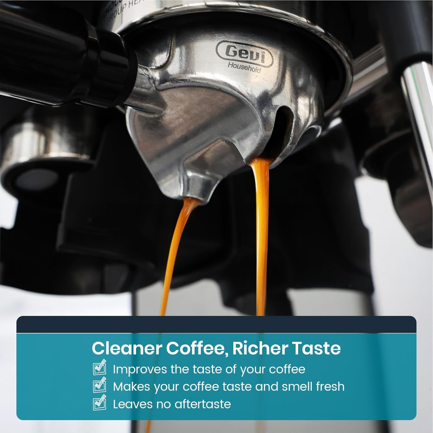 Gevi Coffee Machine Cleaner & Descaler Powder - 12 Individually Packed Uses | Organic Citric Acid for Espresso Makers | All Major Brands Compatible