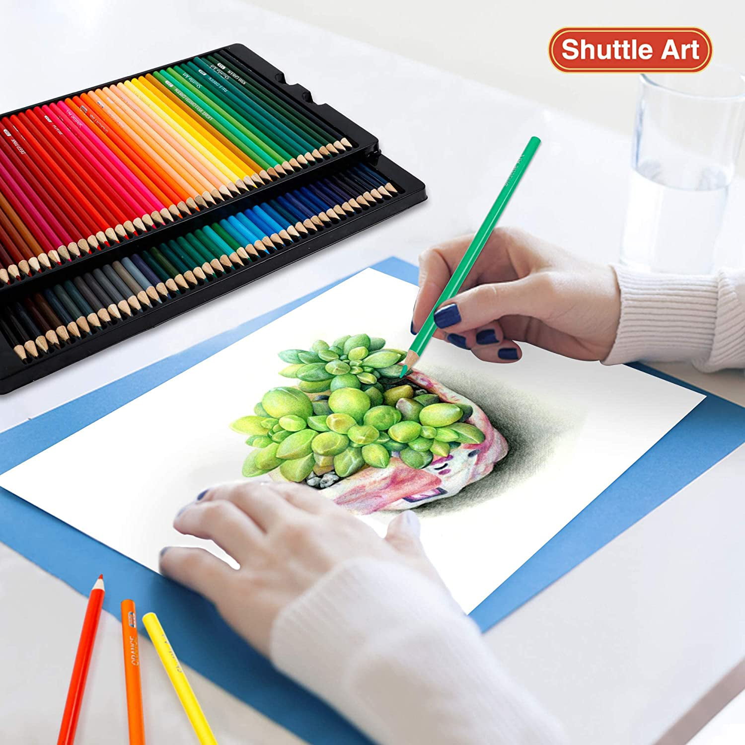 Shuttle Art 172 Colored Pencils Soft Core Color Pencil Set for Adult Coloring... 