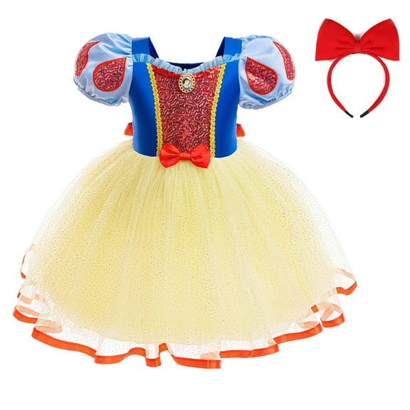 Girls Princess Snow White Costume Halloween Christmas Party Cosplay Outfits 3-8Y