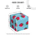 thumbnail image 3 of Uemuo Strawberries Tissue Box Cover Holder, Square with Bottom Belt - PVC Leather Decorative Organizer for Tabletop, Bathroom, Car, Office, 3 of 8