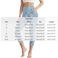 thumbnail image 4 of TaTaai Womens Printed Slim Fit Capri Leggings Yoga Pants with Pockets High Waist Stretchy Trousers Bottoms for Daily Gym, 4 of 8