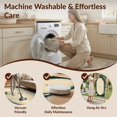 thumbnail image 5 of Design&I 8'x10' Washable Area Rug Vintage Record Player Turntable Distressed Nostalgic Aesthetic for King Size Bedroom, Under Bed, Sleek Flatweave Pet Friendly, 5 of 7
