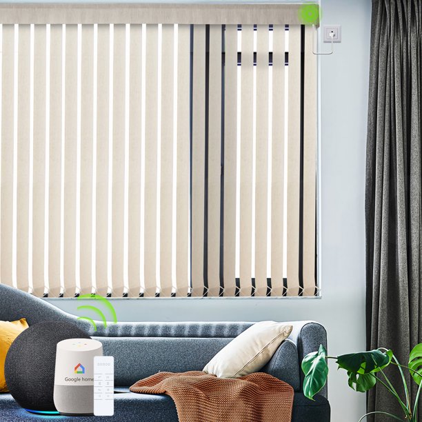 Yoolax Motorized Vertical Blind Smart Vertical Window Blinds Light
