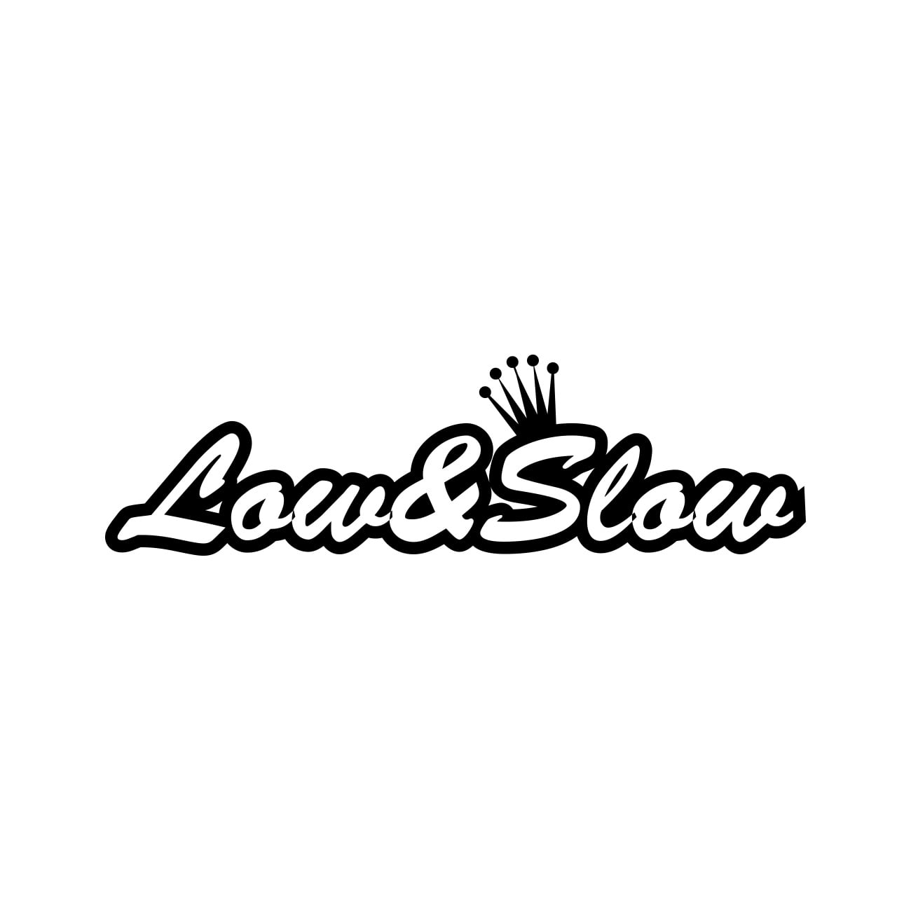 Low & Slow Sticker Decal Die Cut Self Adhesive Vinyl Weatherproof