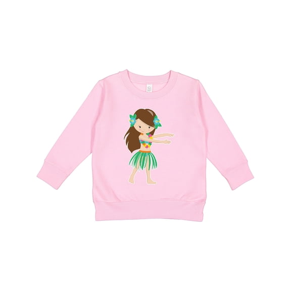 Inktastic Brown Haired Hula Girl Toddler Sweatshirt