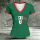 thumbnail image 5 of Women's Football Graphic T-Shirt, Women's V-Neck Short Sleeve Letter Print T-Shirt, Fashion Casual Top for Daily Wear for Soccer Tournament 2026 Green Size: M, 5 of 5