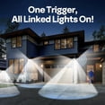 thumbnail image 4 of SPECSTAR Linkable Solar Flood Lights Outdoor, 2 Adjustable Motion Sensors Security Lights with 3 Heads, 2500LM, IP65 Waterproof, Solar Powered for Outside, Yard, Porch, Patio, 2 Pack, 4 of 8