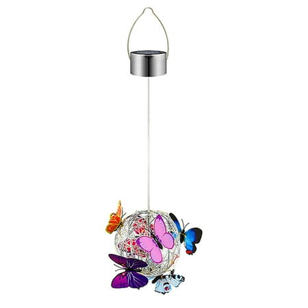 

Ksruee Solar Butterfly Ball Lights | LED Outdoor Garden Decoration Solar Landscape Lights | Waterproof Chandelier with Butterflies for Yard Pathway Backyard Pathway