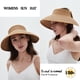 thumbnail image 2 of Sombreros de visera para mujer, sombrero de playa de paja de ala ancha, sombreros de cola de caballo para mujer, disquete plegable, 2 of 5