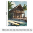 thumbnail image 2 of Manta súper suave con diseño de tablas de surf y árboles tropicales en la playa, manta navideña de franela de microfibra para sofá cama, mullida y cálida de 50 x 60 pulgadas, 2 of 8