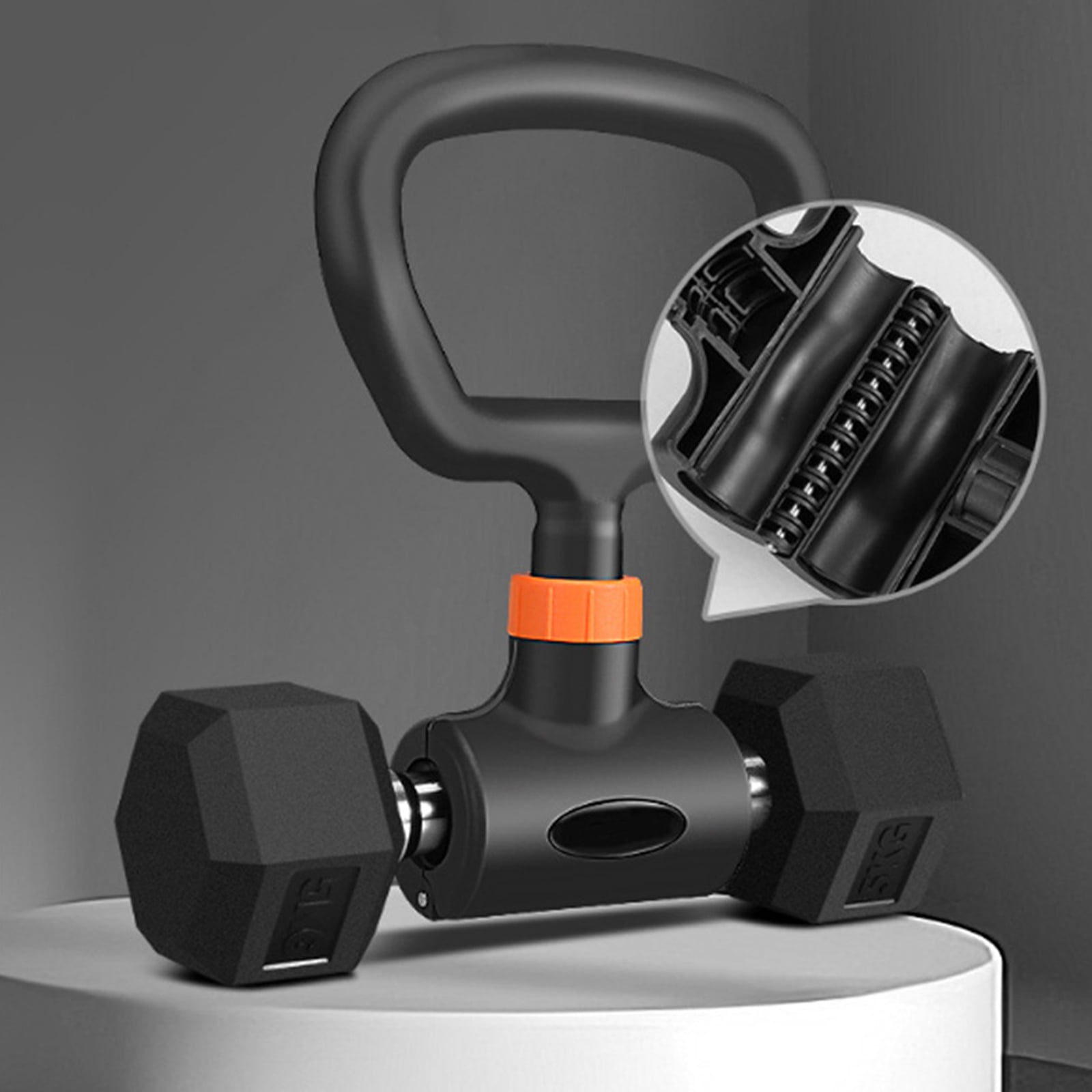 BIBABLYKE Portable Kettlebell Adapter Kettlebell Grip Handle Attachment Dumbbell To Kettlebell Converter Fitness Tool Enduring