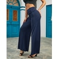 thumbnail image 2 of Doublju Women's Basic Comfy High Waist Wide Loose Leg Yoga Pajama Pants, 2 of 3