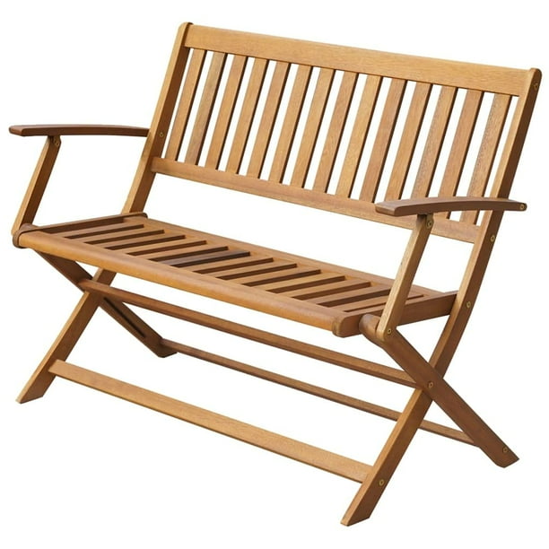 Banco de Jardín Casafoyer 120 cm Madera Maciza de Acacia Marrón