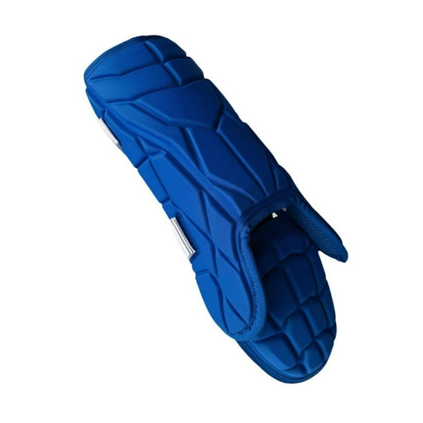 Protector de piernas para bateador de béisbol, equipo de protección delgado para adultos, protector de pies ajustable Azul