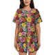 thumbnail image 1 of Fotbe Daisies Flowers Conjunto de Pijama Estampado para Mujer, 2 Piezas, Ropa de Dormir con Camiseta de Manga Corta y Shorts Suaves-XX-Large, 1 of 6