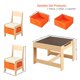 thumbnail image 2 of Mesa Para Niños Con 2 Sillas y 2 Cajones Escritorio Infantil Con Pizarra Juguetero Organizador Infantil Adecuado Para Niños y Niñas Muebles Adecuados Para Educación y Actividades（Color Natural）, 2 of 9
