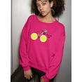 thumbnail image 2 of Never Look Back Lemon Bicycle Sweatshirt Women -Image by Shutterstock, Female Small, 2 of 4