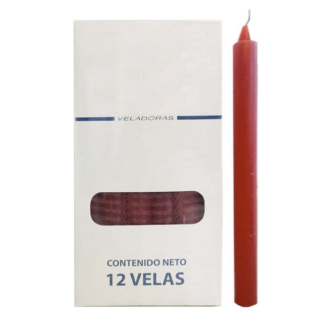 Velas Largas Parafina de 26cm Caja Con 12 piezas