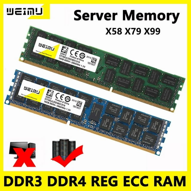 DDR3 DDR4 8GB 16GB 32GB Server Memory Ram PC4 1.2V 17000 19200 21300 PC3 1.5V 1066 1333 1600Mhz REG ECC Ram X58 X79 Motherboard DDR4 8GB 2666 2RX4