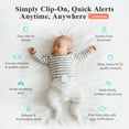 thumbnail image 2 of Sense-U Pro Baby Breathing Monitor, Real-time Alerts for No Breathing, Rollover, Overheating from Anywhere, Arousal Vibration, Audible & App Alerts, Easy Clip-On Design, Portable, Wearable, 2 of 9