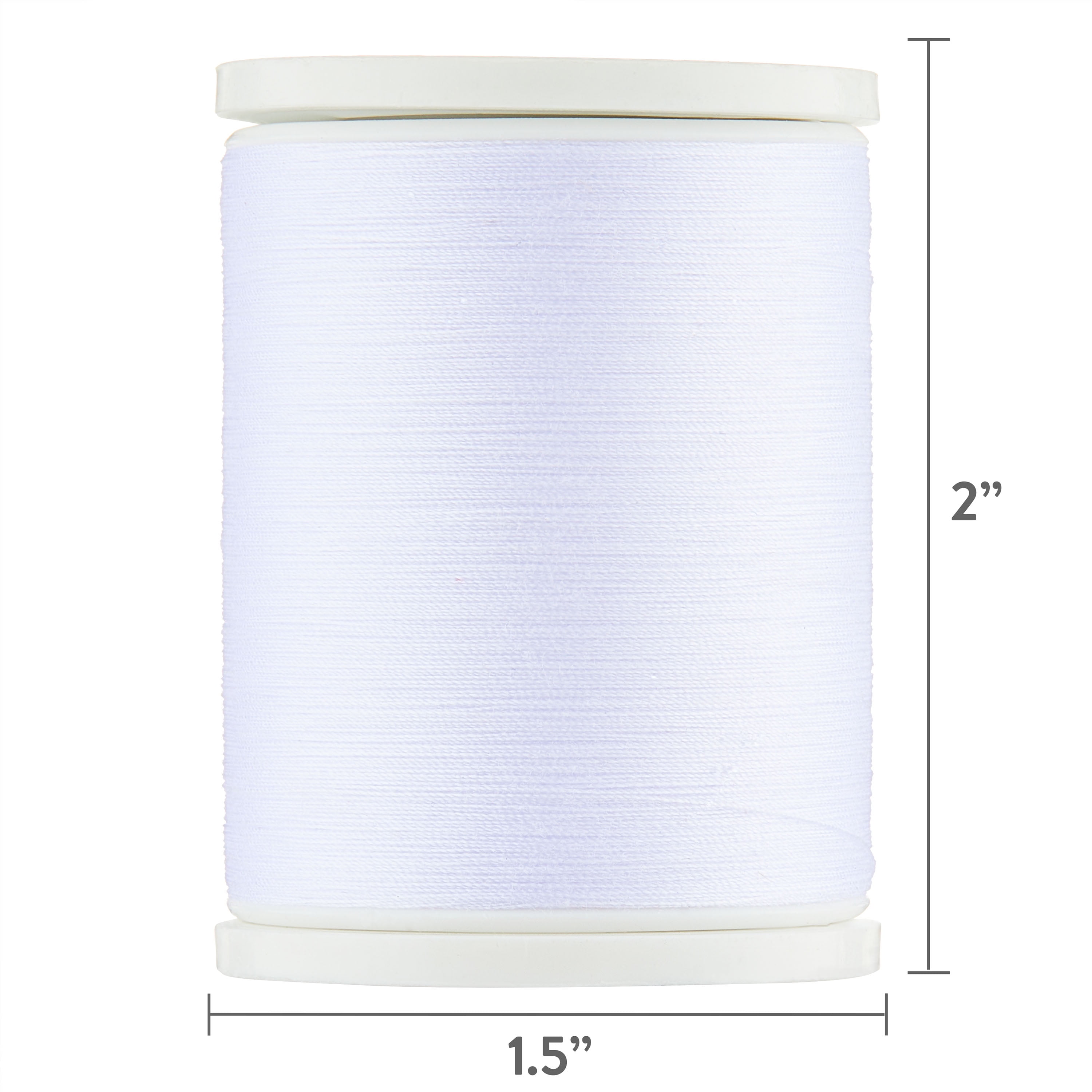 Hello Hobby White 100% Polyester Bobbin Thread, 600 Yards