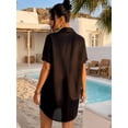 thumbnail image 4 of MOYIKO Summer Swimsuit Coverups for Womens Bikini Swimwear Beach Cover-Ups Ladies Loose V Neck Shirt Dress, 4 of 7