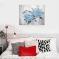 thumbnail image 3 of Shiartex Fall Decor Blue Flowers Canvas Wall Art Picture 20x16in for Living Room Bedroom 20x16in, 3 of 3