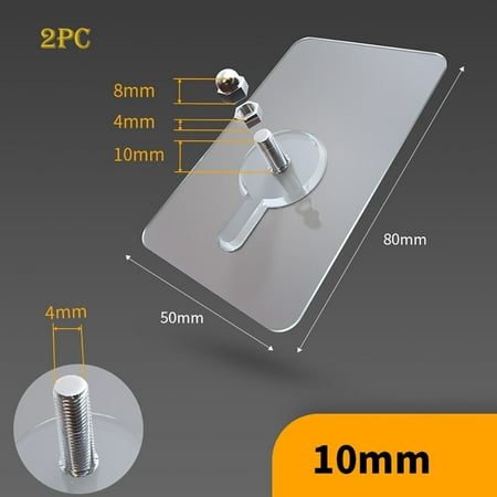 

Self Adhesive Hanging Nails Nail Free Wall Hook for Bathroom Kitchen 2Pcs/set