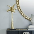 thumbnail image 2 of 9" x 20" Gold Polystone Palm Tree Sculpture, by DecMode, 2 of 8