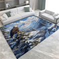 thumbnail image 1 of 4x6 Washable Rug Nature Snow Mountain Bald Eagle Area Rugs Mat for Living Room, Anti Slip Soft Rug, Stain Resistant Dining Dorm Room Bedroom Rug Home Decorative, 1 of 8