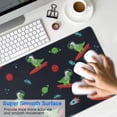 thumbnail image 4 of Long Mouse Pads for Desk,Black Dinosaurs Space Surfing Pattern Desk Mats on Top Of Desks, Desk Mouse Pad Extra Large with 3mm Non-Slip Base and Stitched Edge for Gaming,Office,Work,Home 31.5"x11.8", 4 of 6