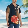 thumbnail image 3 of Honeii Casino Poker Chips Print Men’s Hawaiian Shirt,Classic Button-Down Short Sleeve Shirt, for Beach, Vacation, and Outdoor Activities,3X-Large, 3 of 7