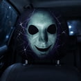 thumbnail image 5 of 2PCs Ghost Face Headrest Covers, Halloween Car Accessories, Scary Face Printing Auto Seat Universal Elastic Models Headrest Protector (D), 5 of 6
