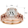 thumbnail image 5 of SuperJeweler 2 Carat Cushion Shape Diamond Bridal Set In 14 Karat Rose Gold For Women, 5 of 6