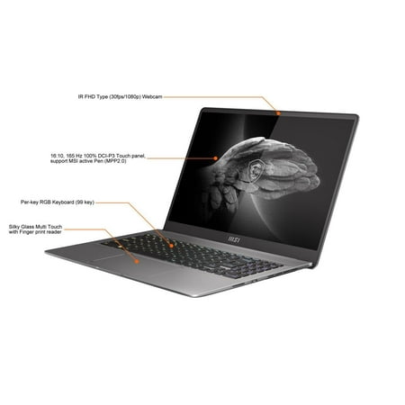 MSI - Creator Z16P B12U 16" Touch-Screen Laptop - Intel Core i7 - 16 GB Memory - NVIDIA GeForce RTX 3070 Ti - 1 TB SSD - Lunar Gray