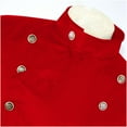 thumbnail image 5 of TFEOQRY Men's Vintage Jacket Long Sleeve Stand Collar Double Breasted Blazer Solid Color Coat Red, 5 of 6