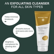 Botanic Tree Glycolic Acid Facial Wash, Exfoliating Face Scrub with Lavender, 6 fl oz