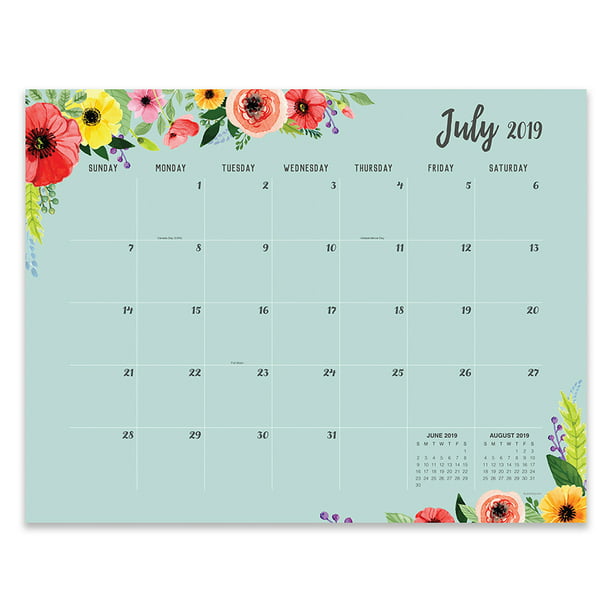 July 2019 June 2020 Academic Classic Floral Large Desk Pad